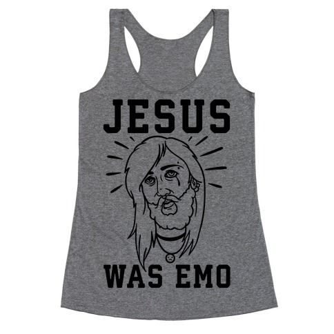 Jesus Was Emo Racerback Tank Top