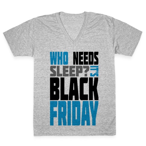 Black Friday (long sleeve) V-Neck Tee Shirt