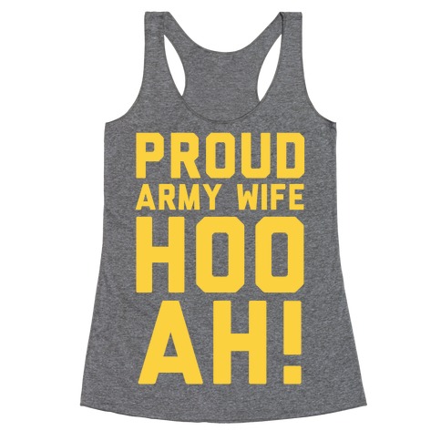 Proud Army Wife Racerback Tank Top