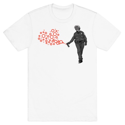 Pepper Spray Cop T-Shirt heart T-Shirt