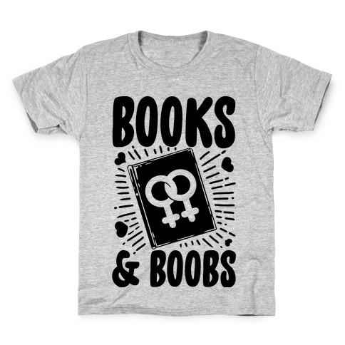 Books and Boobs Kids T-Shirt
