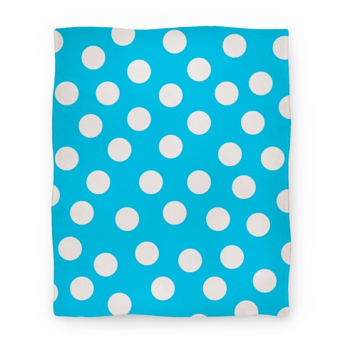 Blue Polka Dot Blanket Blankets LookHUMAN