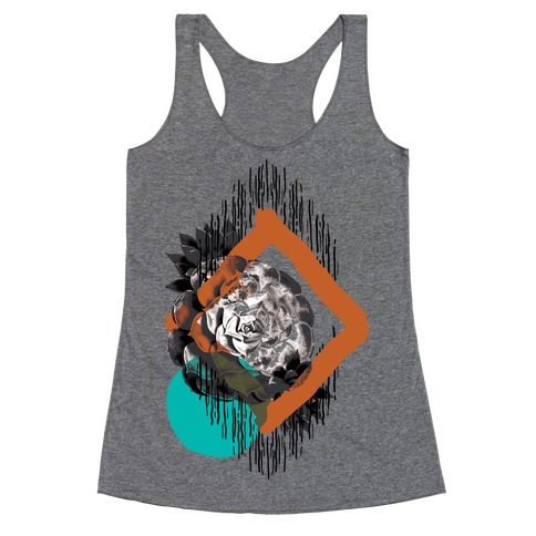 Succulent Abstract Collage Racerback Tank Top