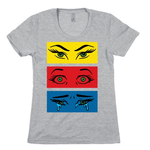 Pop Art Eyes Womens T-Shirt