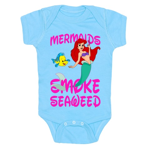 Mermaids Smoke Seaweed Baby One-Piece | LookHUMAN