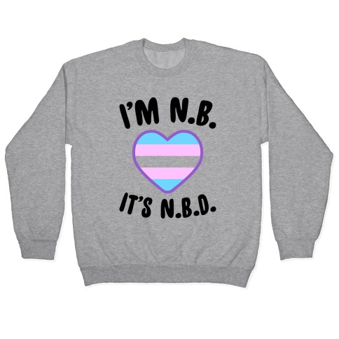 I'm N.B., It's N.B.D. (Transgender Flag) Pullover