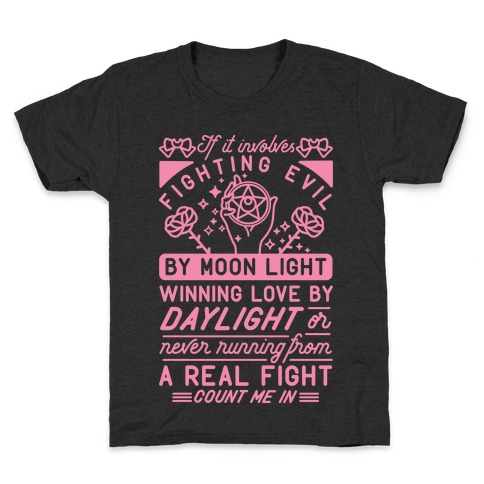 If It Involves Fighting Evil By Moon Light Kids T-Shirt