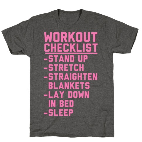 Workout Checklist T-Shirt