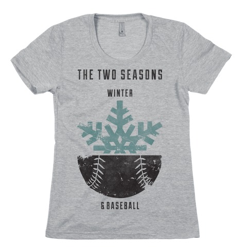 Winter and Baseball Womens T-Shirt