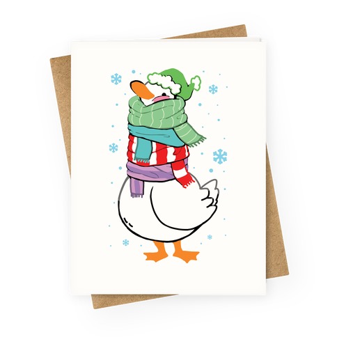 Scarf Duck Greeting Card