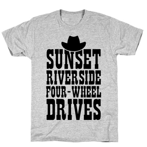 Sunset Riverside Four Wheel Drives T-Shirt