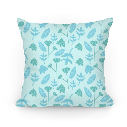 Floral Pattern (Teal) Pillow