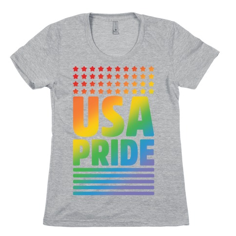 USA Gay Pride Womens T-Shirt