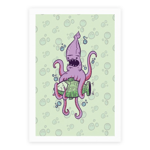 Squid Attack Poster