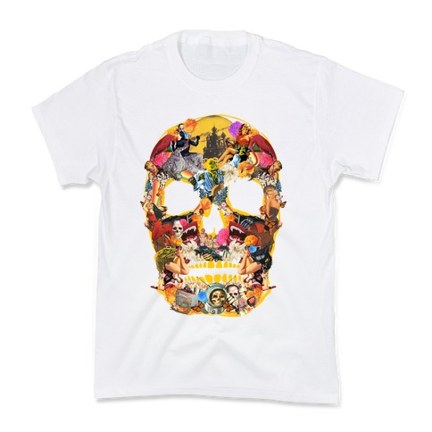 Vintage Skull (Long Sleeve) Kids T-Shirt