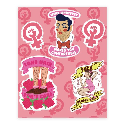 F*** Gender Roles Stickers and Decal Sheet