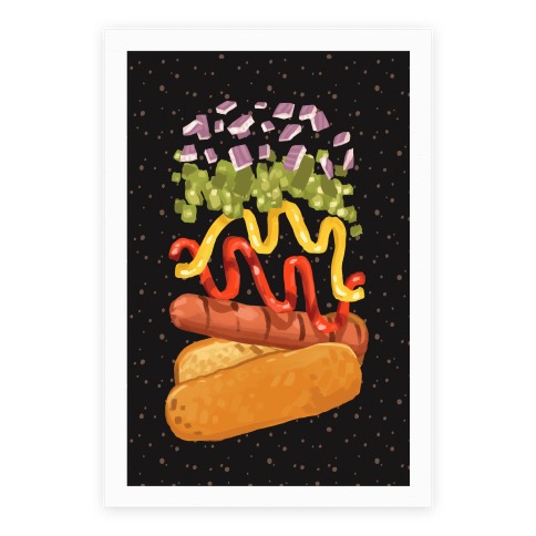 Anatomy Of A Hot Dog Poster