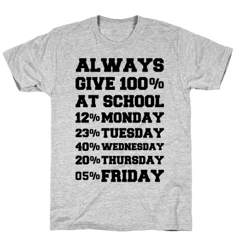 Always Give One Hundred Percent at School T-Shirt