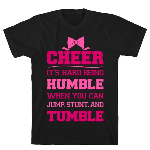 Cheer It's Hard To Be Humble Cheerleading kids short sleeve t-shirt 