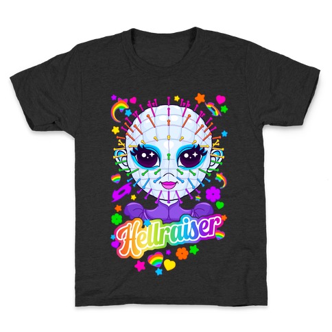 90s Neon Rainbow Hellraiser Pinhead Kids T-Shirt
