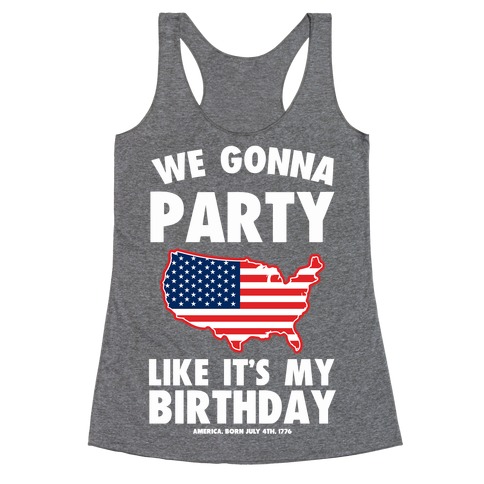 Party Like a Patriot Racerback Tank Top