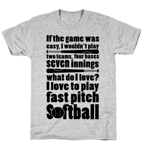 I Love Fast Pitch Softball T-Shirt
