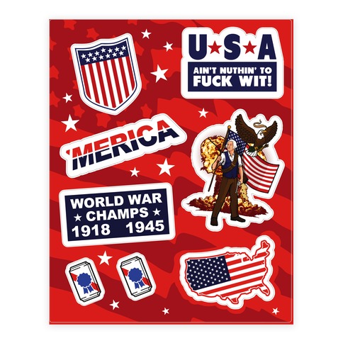 Epic American Stickers and Decal Sheet