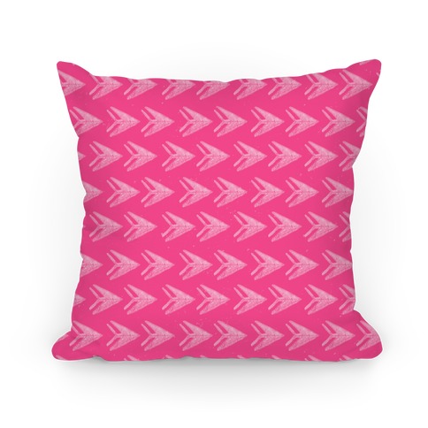 Pink Watercolor Arrow Pattern Pillow