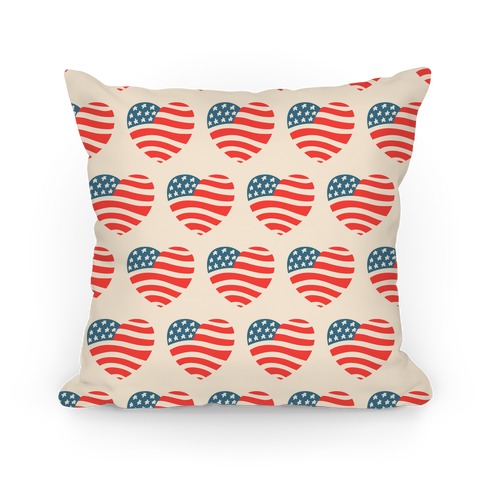 American Heart Pattern Pillow
