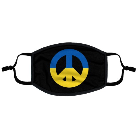 Peace symbol (Ukraine) Flat Face Mask