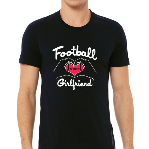 My Boyfriend Out There American Football Girlfriend Shirt - TeeUni