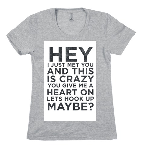 Heart On (Call me Maybe) Womens T-Shirt