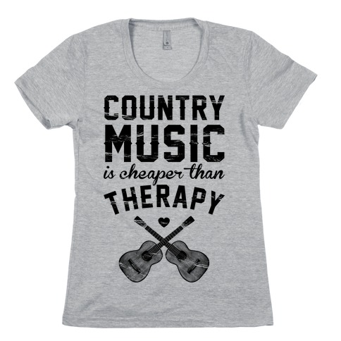 Country Music Therapy Womens T-Shirt