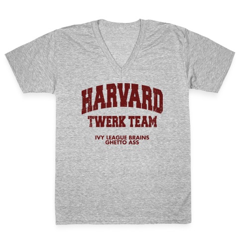 Harvard Twerk Team V-Neck Tee Shirt