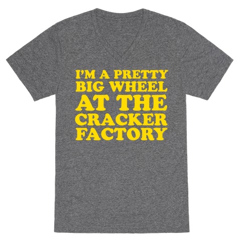 Big Wheel at the Cracker Factory V-Neck Tee Shirt
