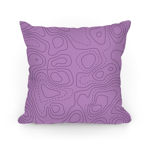 Topographic Map Pattern Pillow