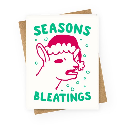 Seasons Bleatings Greeting Card