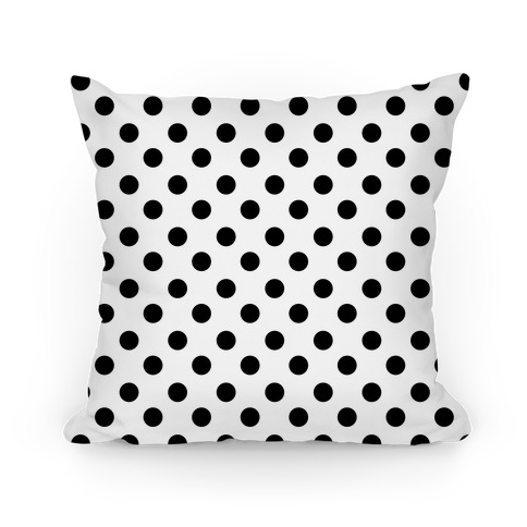 Small Polka Dot Pillow (black and white) Pillows