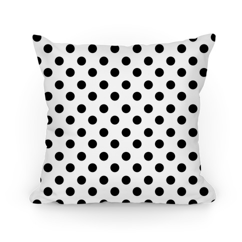 Small Polka Dot Pillow (black and white) Pillow