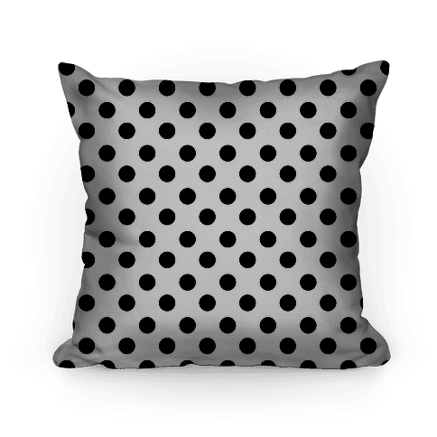 Small Polka Dot Pillow (black and white) Throw Pillow | LookHUMAN
