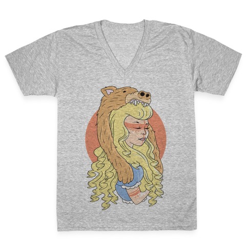 Tribal Goldilocks V-Neck Tee Shirt