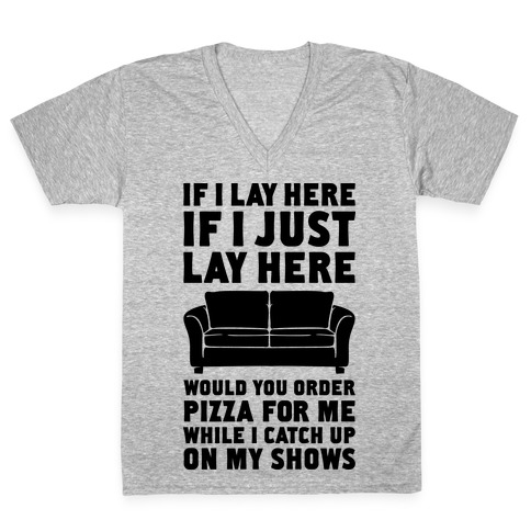 If I Just Lay Here V-Neck Tee Shirt
