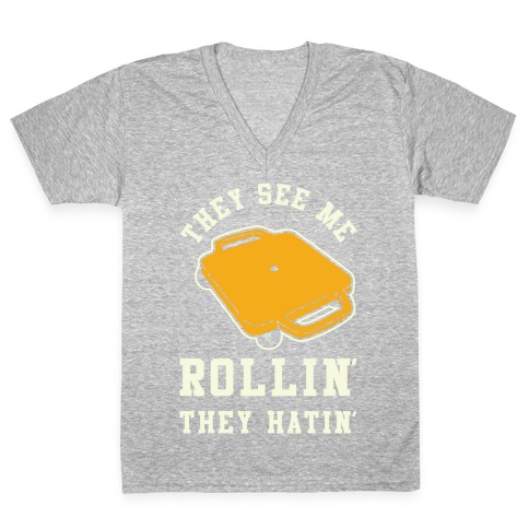 They See Me Rollin' Butt Scooter V-Neck Tee Shirt