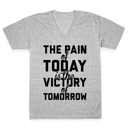 Pain And Victory V-Neck Tee Shirt