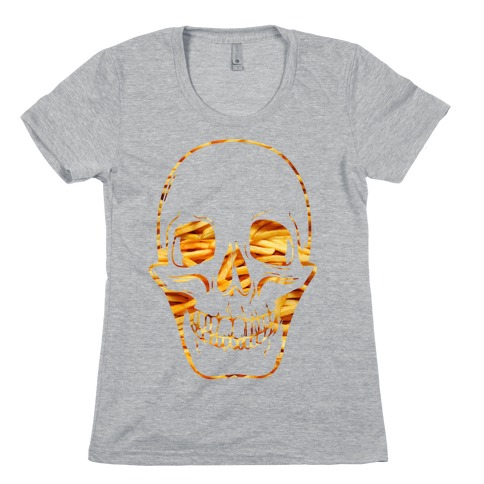 French Fry Skull Womens T-Shirt