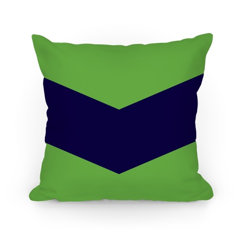 Navy and Green Chevron Pillow Pillow