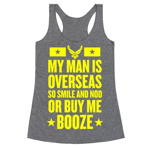 Smile And Nod (Air Force) Racerback Tank Top