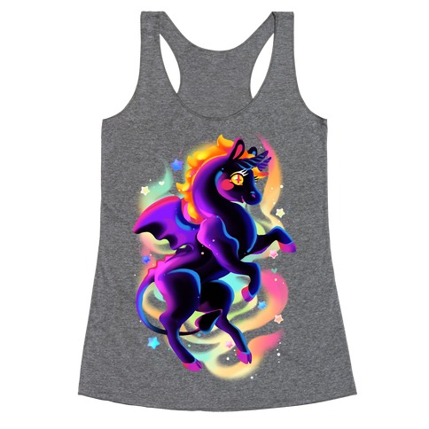 Neon Rainbow Jersey Devil Racerback Tank Tops | LookHUMAN