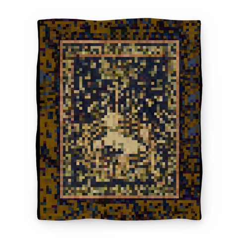 Pixel Unicorn Tapestry Blanket