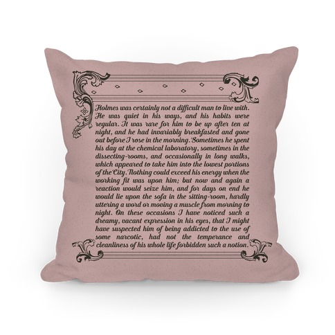 Sherlock Holmes Book Passage Pillow